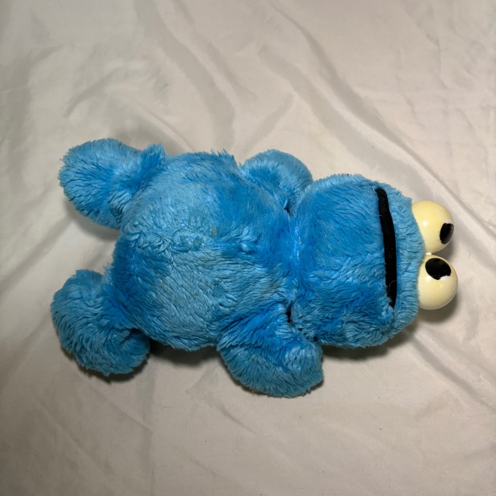 Hasbro Softies Cookie Monster 12" Plush Rattle Eyes Vintage 1983 Sesame Street